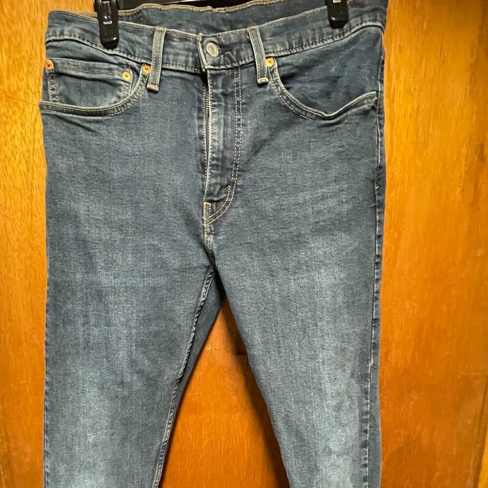 Levi's Mens 34W32L 512 Slim Taper Jeans in Genie Blue